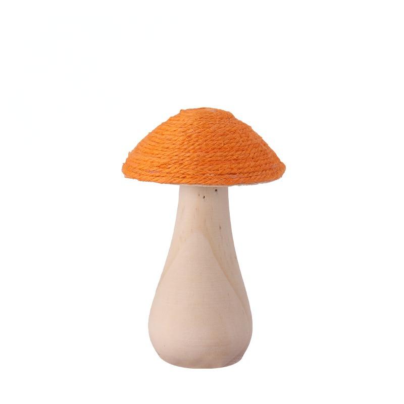 Handmade, wooden hemp rope creative small mushroom cute ornament desktop decoration home HongmingShop