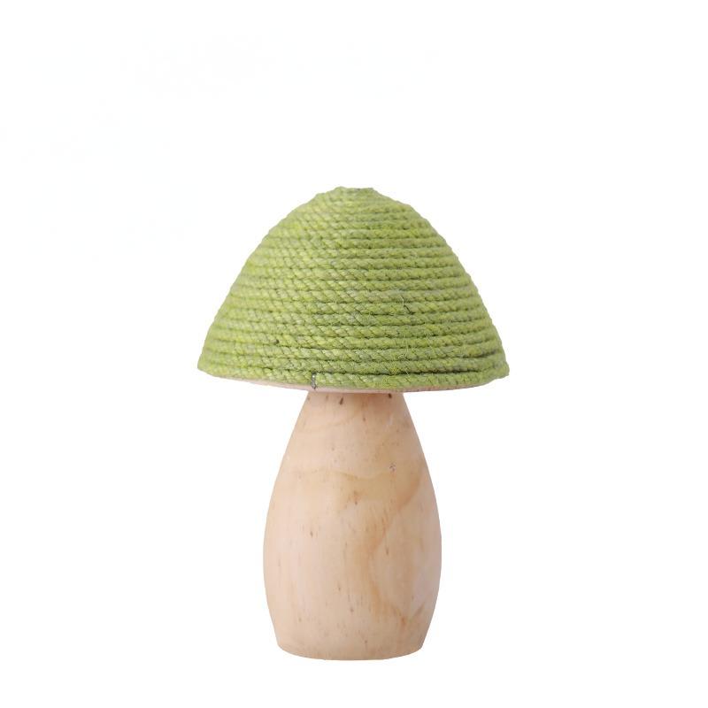 Handmade, wooden hemp rope creative small mushroom cute ornament desktop decoration home HongmingShop