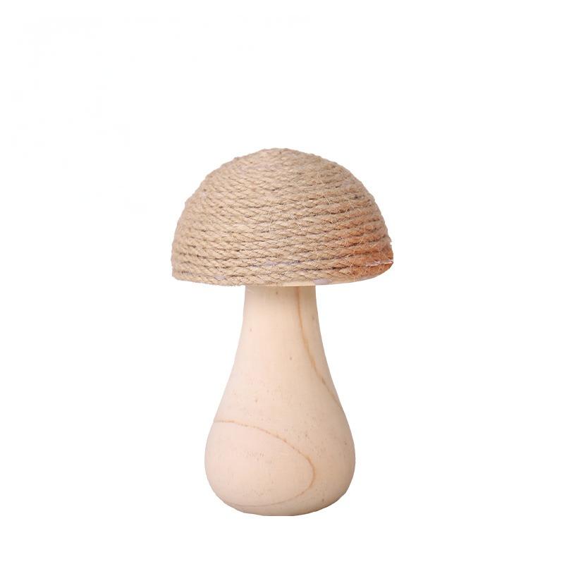 Handmade, wooden hemp rope creative small mushroom cute ornament desktop decoration home HongmingShop