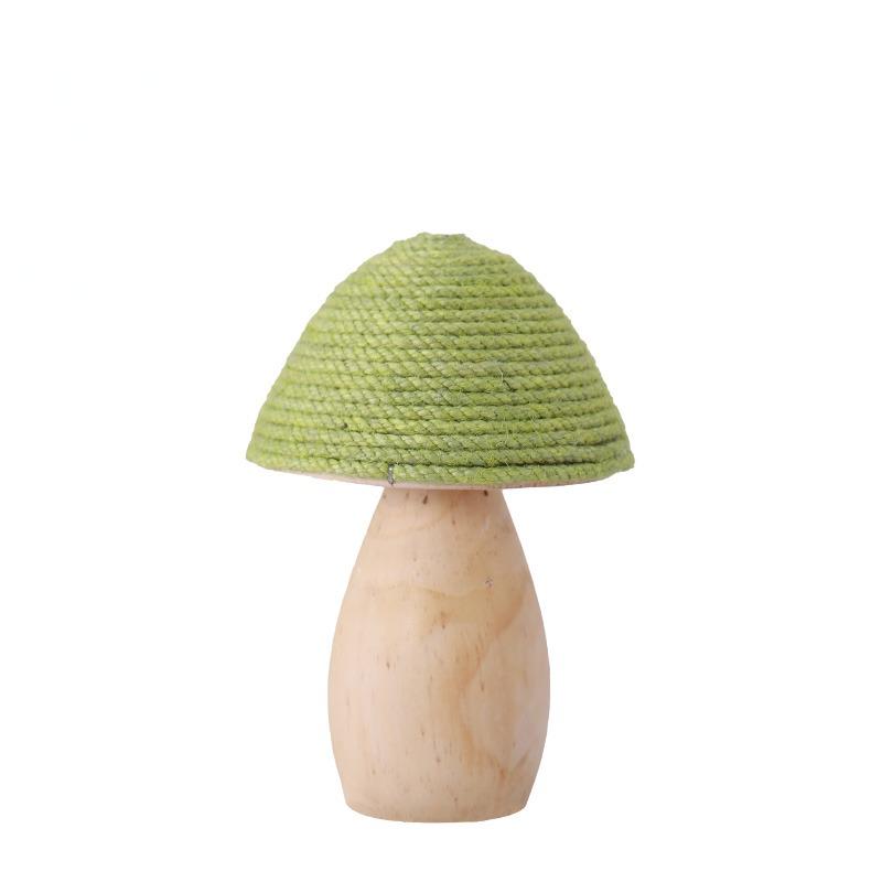 Handmade, wooden hemp rope creative small mushroom cute ornament desktop decoration home HongmingShop