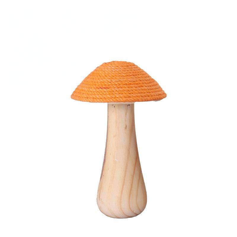 Handmade, wooden hemp rope creative small mushroom cute ornament desktop decoration home HongmingShop