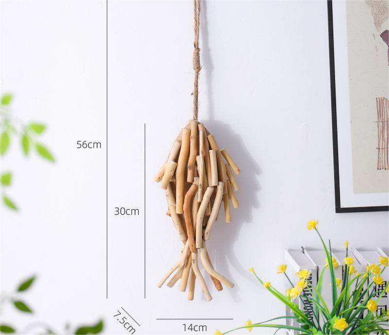 Handmade, modern minimalist fish pendant wall three-dimensional fish wall decoration room corridor decoration HongmingShop