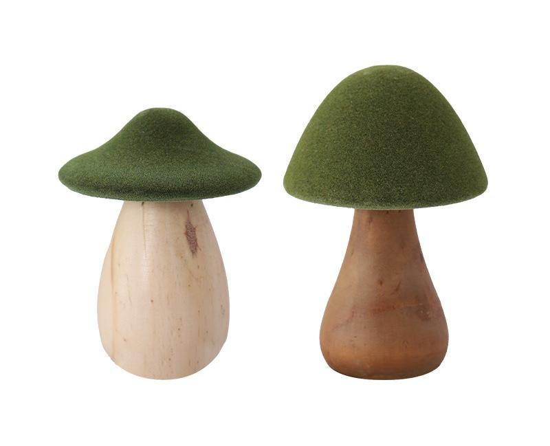 Handmade, wooden hemp rope creative small mushroom cute ornament desktop decoration home HongmingShop