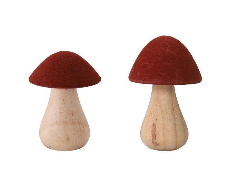 Handmade, wooden hemp rope creative small mushroom cute ornament desktop decoration home HongmingShop