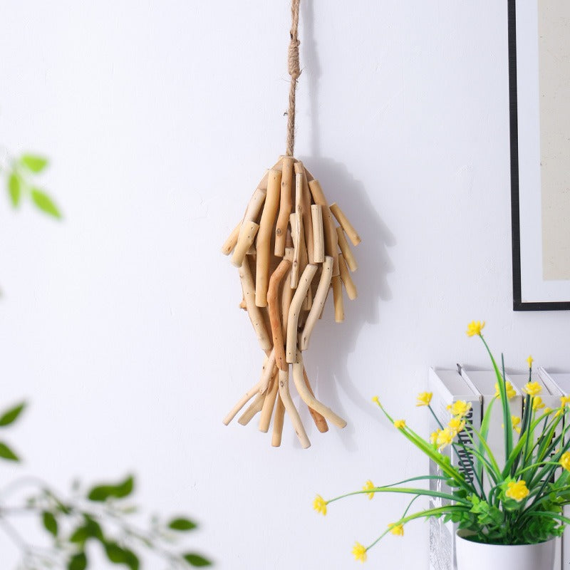 Handmade, modern minimalist fish pendant wall three-dimensional fish wall decoration room corridor decoration HongmingShop