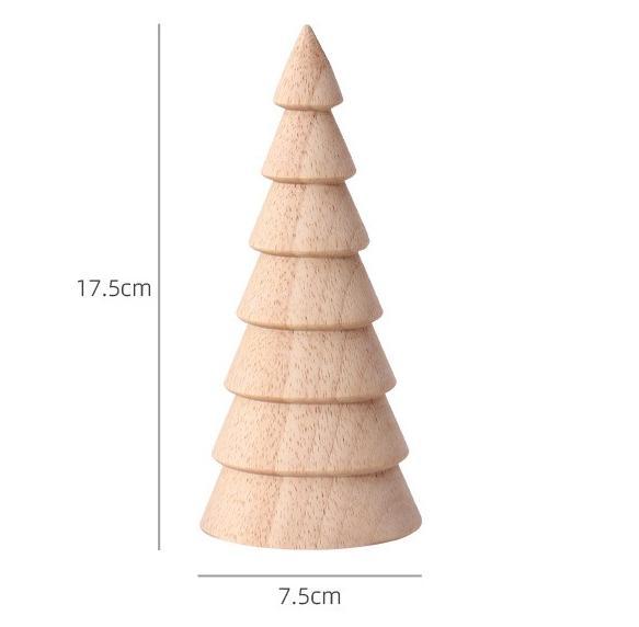 Handmade, Wooden Christmas Tree Tabletop Ornament Creative Decoration Living Room Holiday Gifts Small Household Ornaments HongmingShop