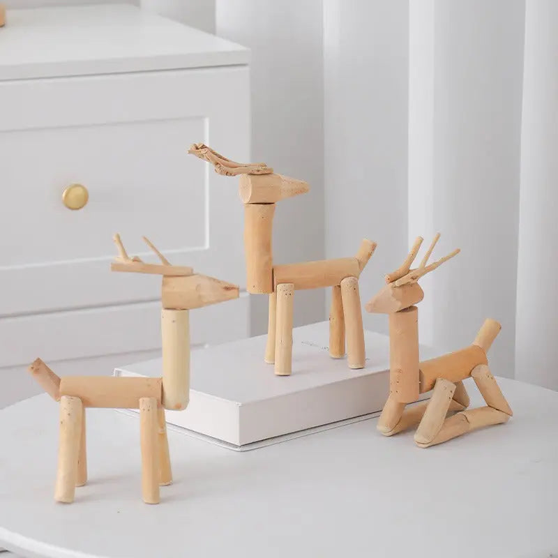 Handmade,Desktop deer ornament living room home decoration desk wine cabinet TV cabinet decoration creative gift HongmingShop