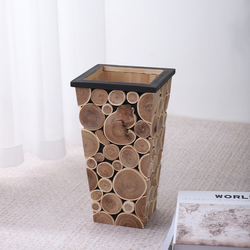 Handmade, modern minimalist wooden vase ornament living room decoration minimalist flower dryer HongmingShop