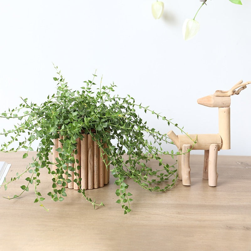 Handmade, green plant vase modern simple living room creative dining table floral art high value flower pot ornament art HongmingShop