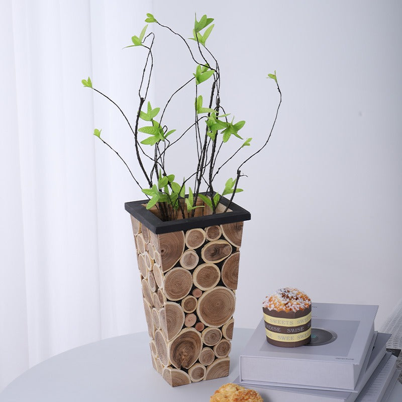 Handmade, modern minimalist wooden vase ornament living room decoration minimalist flower dryer HongmingShop
