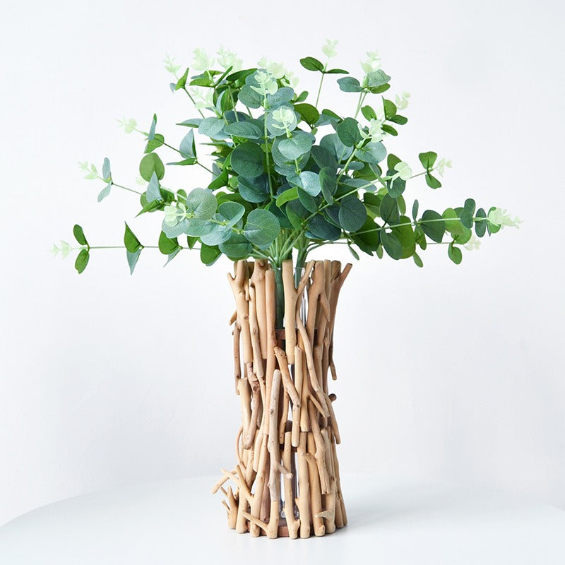 Handmade, vase ornament, living room flower arrangement, dried flower ornament, home high-end desktop decoration, high-end sense HongmingShop