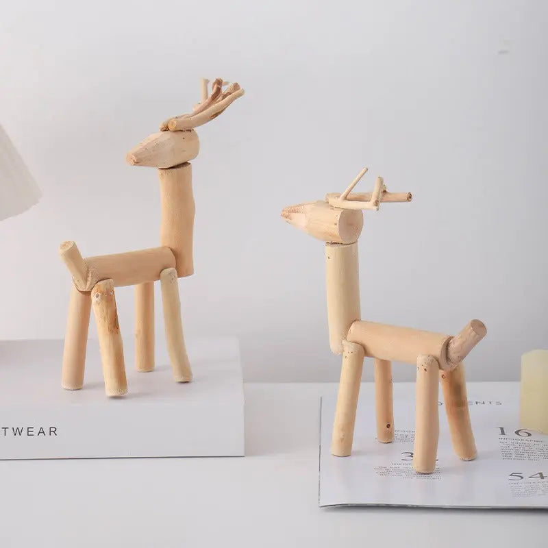 Handmade,Desktop deer ornament living room home decoration desk wine cabinet TV cabinet decoration creative gift HongmingShop