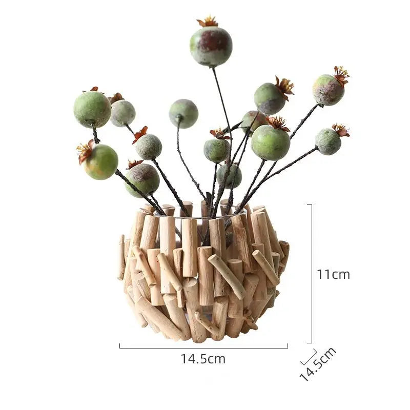 Handmade,Creative vase ornament light luxury high-end home jewelry dining table office floral art modern living room flower arrangement decoration HongmingShop