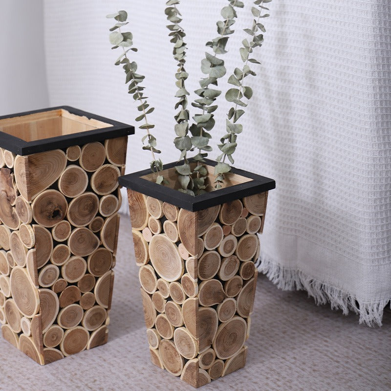 Handmade, modern minimalist wooden vase ornament living room decoration minimalist flower dryer HongmingShop