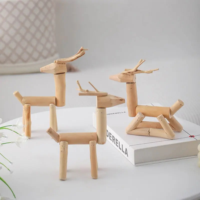 Handmade,Desktop deer ornament living room home decoration desk wine cabinet TV cabinet decoration creative gift HongmingShop