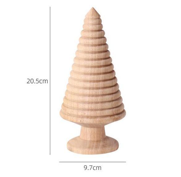 Handmade, Wooden Christmas Tree Ornament Tabletop Small Home Decoration Atmosphere HongmingShop