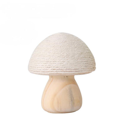 Handmade, wooden hemp rope creative small mushroom cute ornament desktop decoration home HongmingShop
