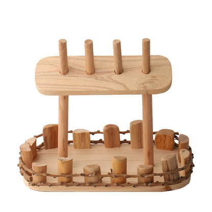 Handmade, solid wood key storage ornament door shoe cabinet shelf creative home living room handmade decoration HongmingShop