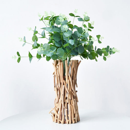 Handmade, vase ornament, living room flower arrangement, dried flower ornament, home high-end desktop decoration, high-end sense HongmingShop