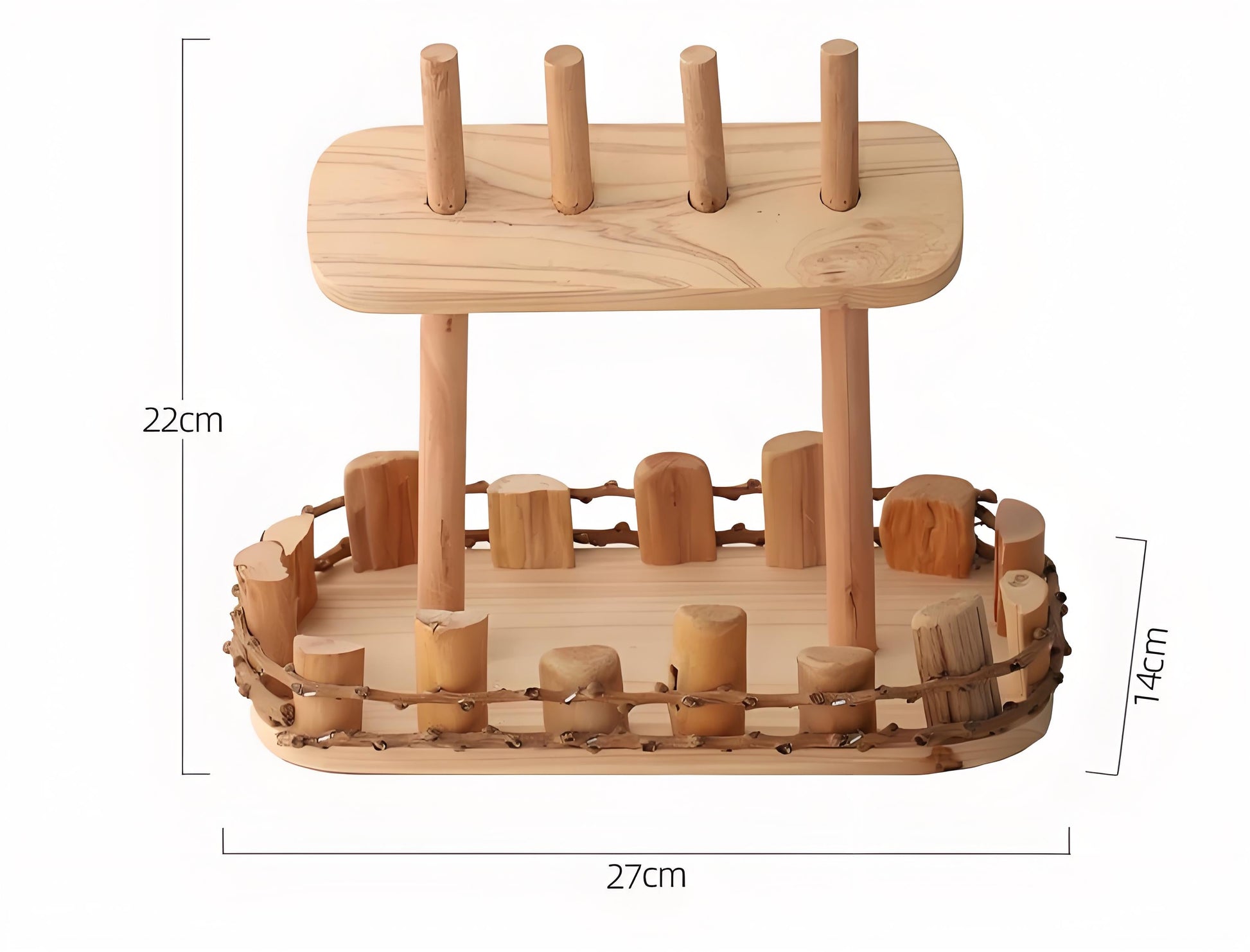 Handmade, solid wood key storage ornament door shoe cabinet shelf creative home living room handmade decoration HongmingShop