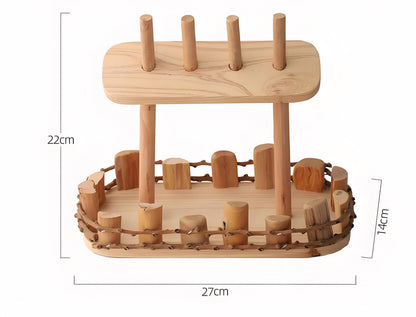 Handmade, solid wood key storage ornament door shoe cabinet shelf creative home living room handmade decoration HongmingShop