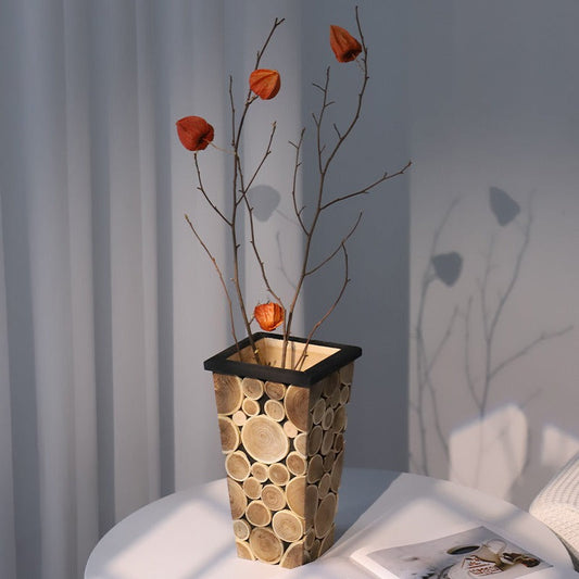 Handmade, modern minimalist wooden vase ornament living room decoration minimalist flower dryer HongmingShop