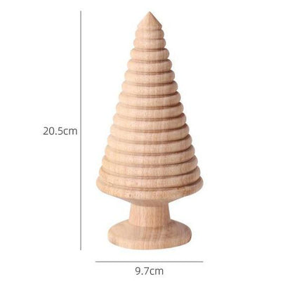 Handmade, Wooden Christmas Tree Ornament Tabletop Small Home Decoration Atmosphere HongmingShop