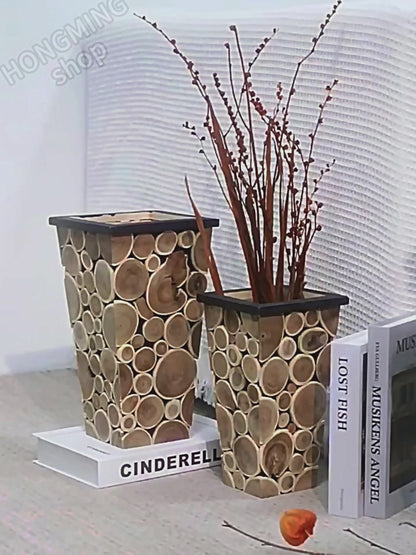 Handmade, modern minimalist wooden vase ornament living room decoration minimalist flower dryer
