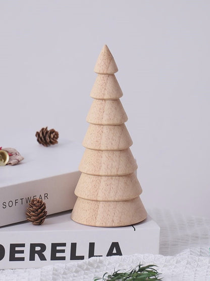 Handmade, Wooden Christmas Tree Tabletop Ornament Creative Decoration Living Room Holiday Gifts Small Household Ornaments